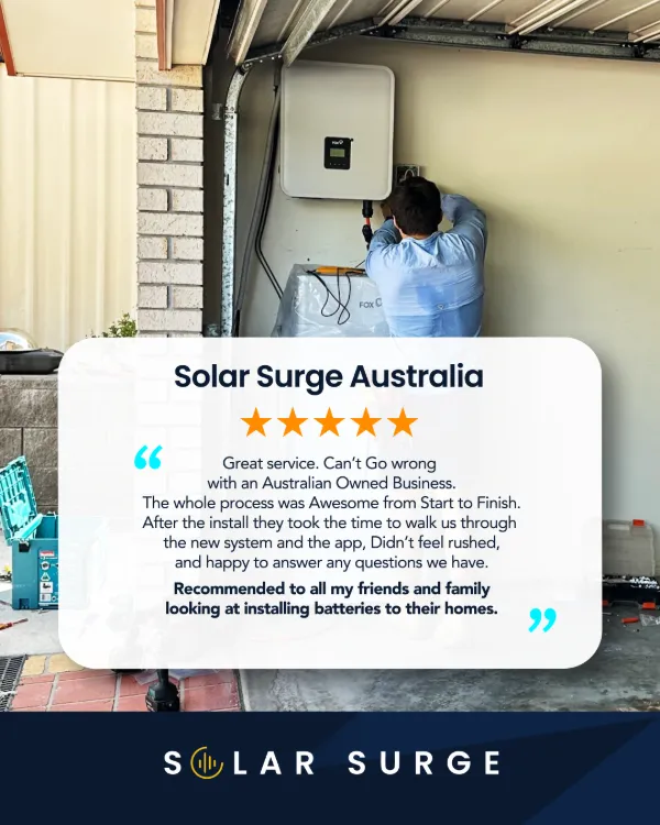5-star review: Great service, can't go wrong with an Australian owned business